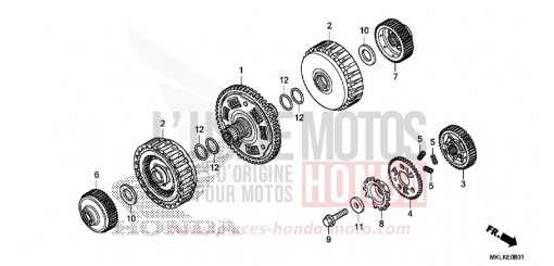 CLUTCH (NC750SD) NC750SDK de 2019